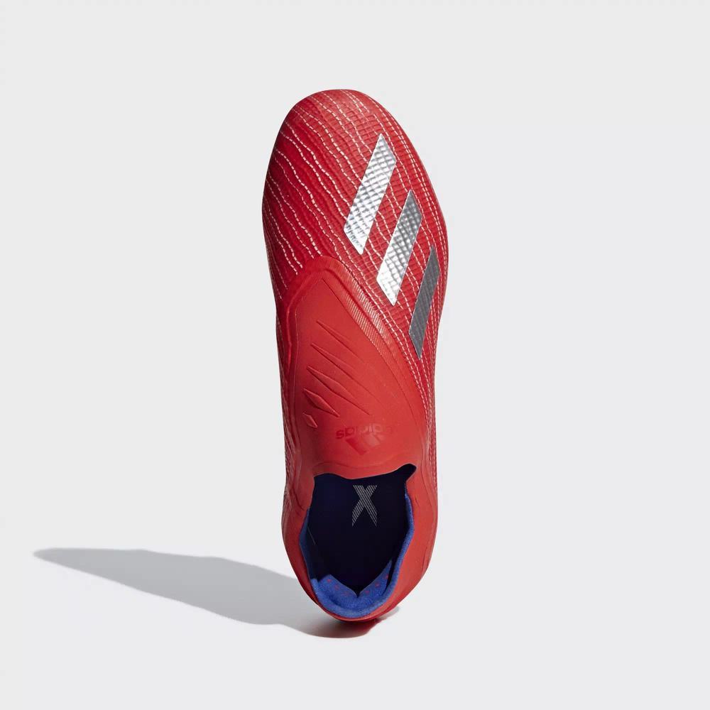 Adidas X 18+ Firm Ground Tacos de Futbol Rojos Para Niña (MX-49718)